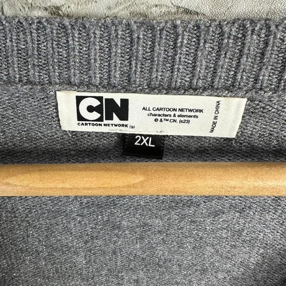 Powerpuff Girls Cartoon Network grey & pink sweater woman's Size 2XL - Picture 5 of 8